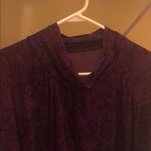 Purple short sleeve turtle neck